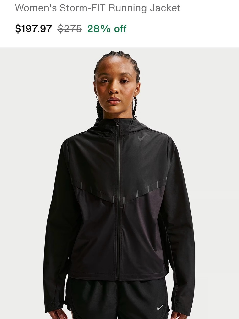 Nike AeroSwift Aerogami Storm-FIT Running Jacket — Black, Size S LN
